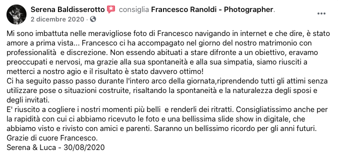 Francesco Ranoldi Photographer - baldisserotto